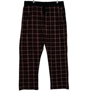 Rainforest Brushed Plaid Flannel Lounge Pants Red/Charcoal / XL Casual NWOT